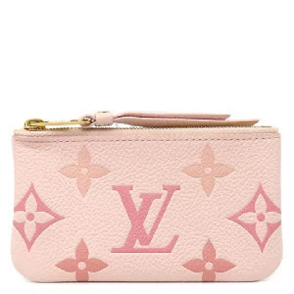 Louis Vuitton coin case Wallet Pochette Monogram Empreinte pink key chain